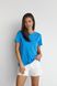 Женская базовая футболка цвет голубой р.2XL 449911 449911 фото 2