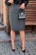 Женская классическая прямая юбка с разрезом цвет графит р.52/54 441903 441903 фото 2