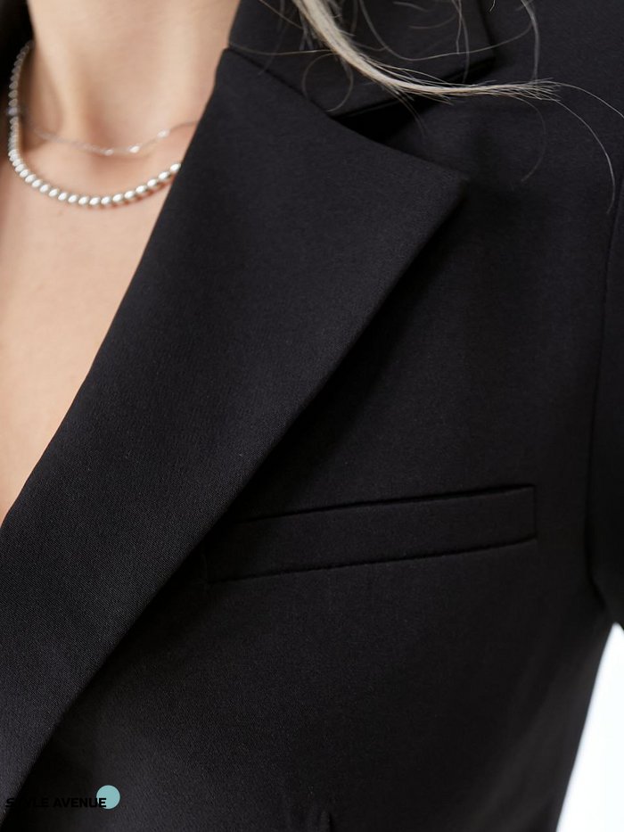 Женский брючный костюм цвет черный на подкладке р.L 456238 456238 фото