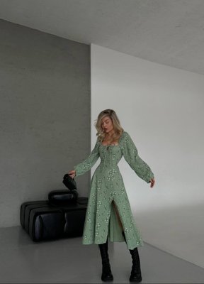 Жіноче плаття з мусліну колір оливка р.42/44 452525 452525 фото