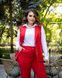 Жіночий костюм двійка брюки з жилетом червоного кольору розмір р.48/50 374442 379600 фото 4