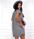 Женское льняное платье свободного кроя серого цвета р.46/48 359099 359099 фото 2