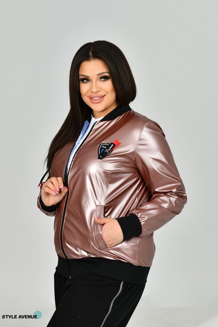 Женская куртка цвет бронзовый р.48/50 453431 453431 фото
