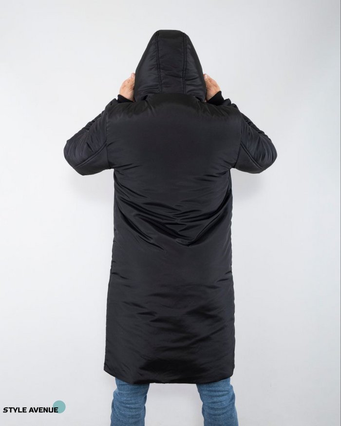 Мужская куртка-парка черного цвета р.2XL 448056 448056 фото