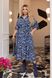 Женское свободное платье из софта цвет голубой-бежевый р.54/56 450718 450718 фото 5