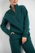 Женский теплый костюм тринитка на флисе цвет зеленый р.L 449082 449082 фото 2