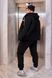 Женский костюм 4в1 - шапка, жилет, брюки и кофта цвет черный р.48/50 449226 449226 фото 4