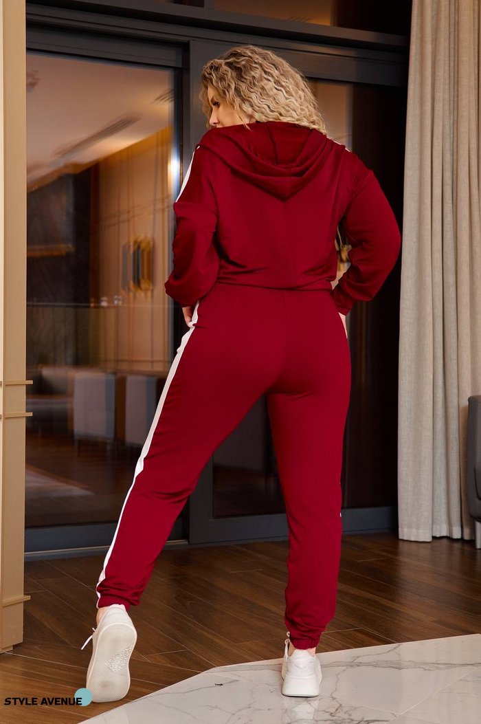 Жіночий спортивний костюм кольору бордо р.48/50 420919 420919 фото