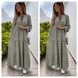 Женское длинное шелковое платье оливкового цвета р.42/46 358554 358554 фото 4