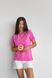 Женская базовая футболка цвет розовый р.2XL 449916 449916 фото