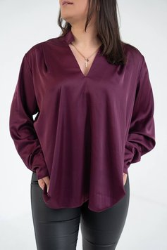 Жіноча сорочка із шовку армані колір бордо 445853 445853 фото