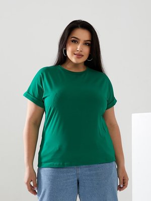 Женская футболка цвет зеленый р.52/54 432387 432387 фото