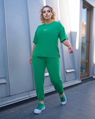 Женский спортивный костюм с футболкой цвет зеленый р.46/48 452658 452658 фото