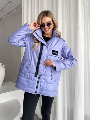 Женская теплая куртка цвет фиолетовый р.M 450433 450433 фото
