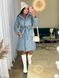 Женское стеганное пальто цвет серо-голубой р.L 443125 443125 фото