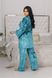 Жіноча піжама-трійка колір бірюзовий 447655 447655 фото 2