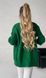 Женский кардиган с косами на пуговицах цвет зеленый р.42/46 433269 433269 фото 3
