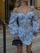 Женское платье в цветочный принт цвет голубой р.42/44 459444 459444 фото 7